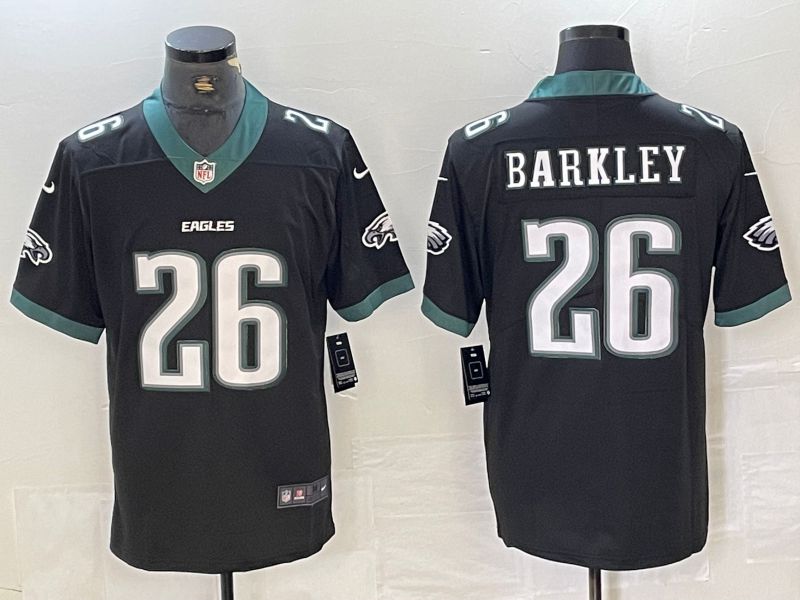 Men Philadelphia Eagles 26 Barkley Black Second generation 2024 Nike Limited NFL Jersey